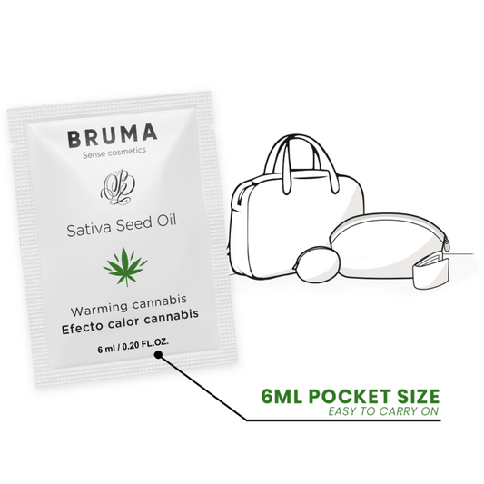 BRUMA - GEL SCORREVOLE ALL''OLIO DI SEMI DI SATIVA GUSTO CANNABIS RISCALDANTE 6 ML